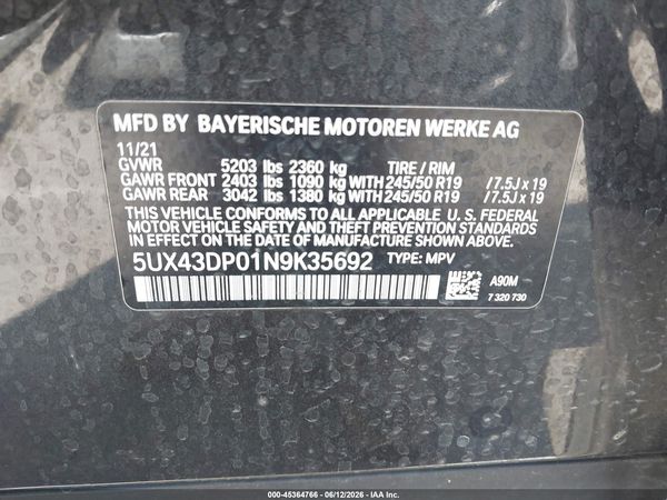 2022 BMW X3 SDRIVE30I