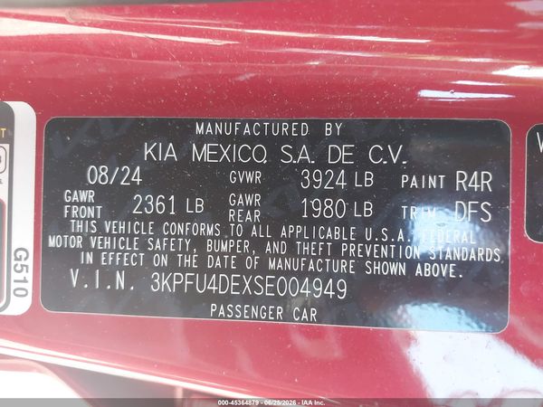 2025 KIA K4 EX