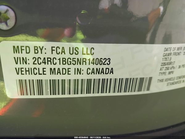 2022 CHRYSLER PACIFICA TOURING L