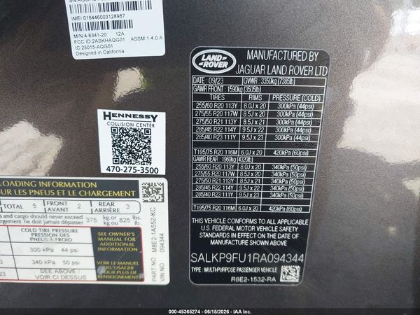 2024 LAND ROVER RANGE ROVER P400 SE