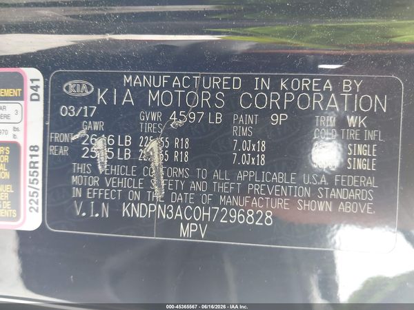 2017 KIA SPORTAGE EX