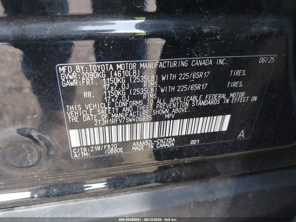 2025 TOYOTA RAV4 LE