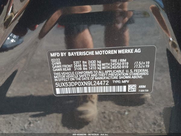 2022 BMW X3 XDRIVE30I