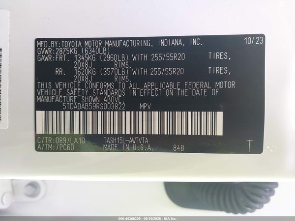 2024 TOYOTA GRAND HIGHLANDER HYBRID LIMITED MAX