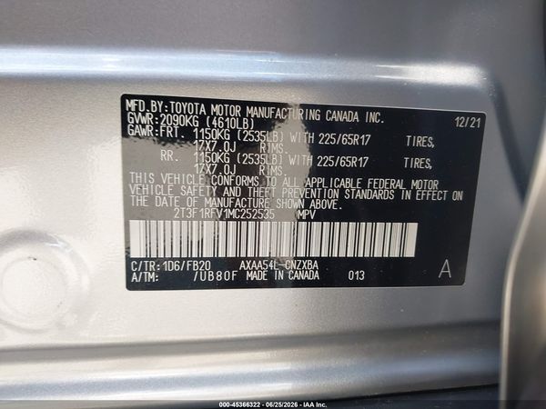 2021 TOYOTA RAV4 LE