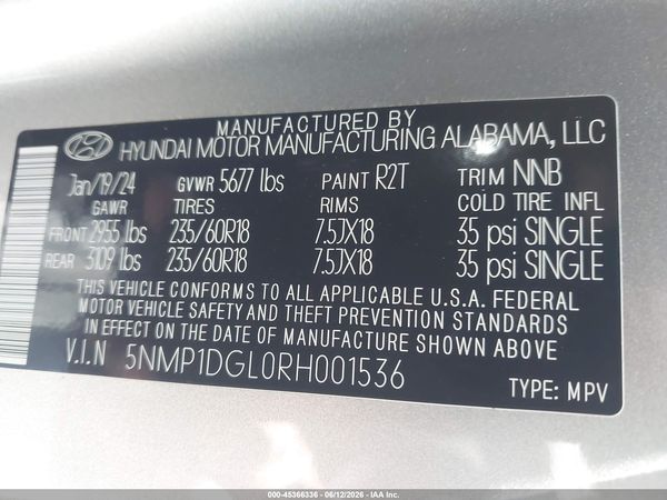 2024 HYUNDAI SANTA FE SE