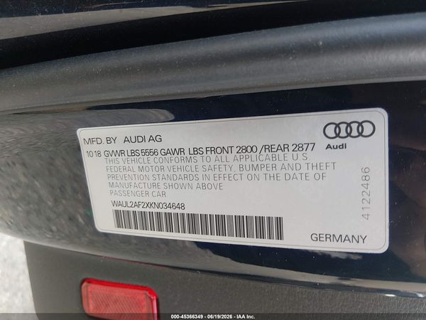 2019 AUDI A6 55 PREMIUM