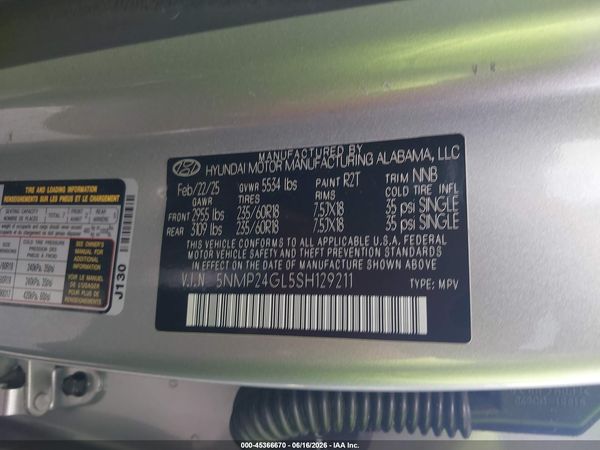 2025 HYUNDAI SANTA FE SEL
