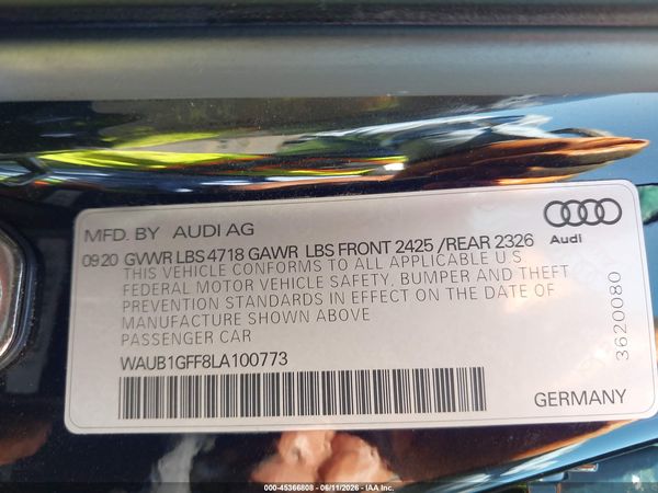 2020 AUDI S3