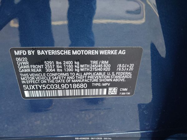 2020 BMW X3 XDRIVE30I