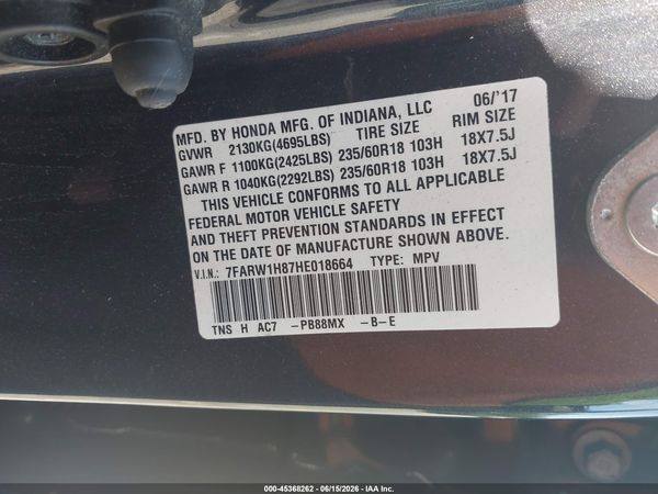 2017 HONDA CR-V EX-L/EX-L NAVI