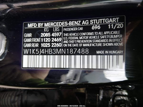 2021 MERCEDES-BENZ CLA 250 4MATIC