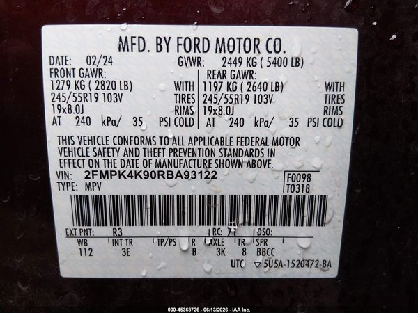 2024 FORD EDGE TITANIUM — I9