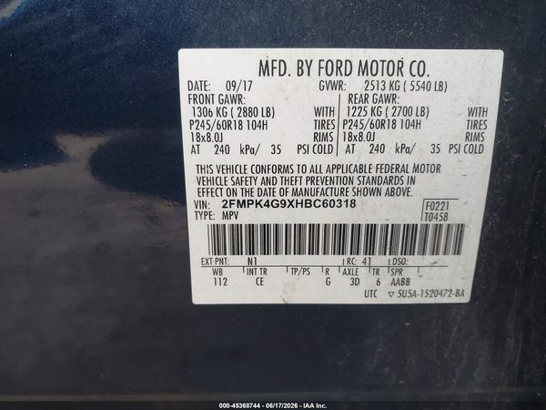 2017 FORD EDGE SE