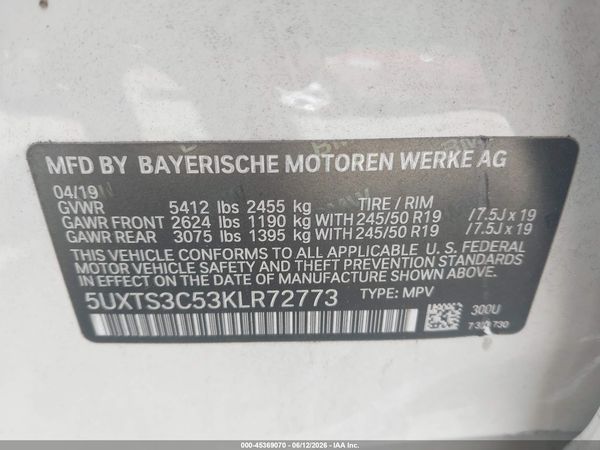2019 BMW X3 M40I