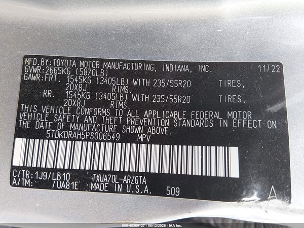 2023 TOYOTA HIGHLANDER LIMITED