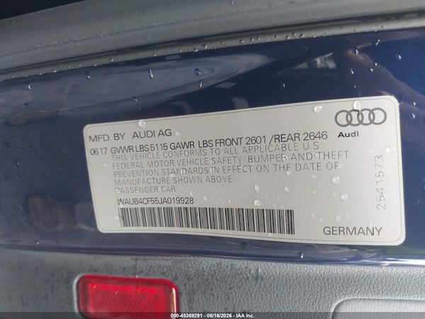 2018 AUDI S5 3.0T PREMIUM PLUS