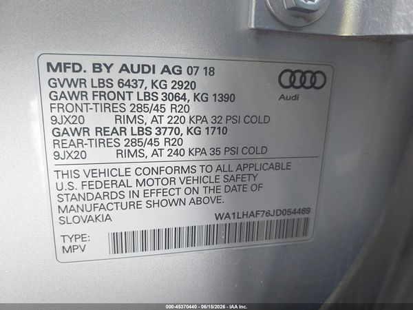 2018 AUDI Q7 2.0T PREMIUM