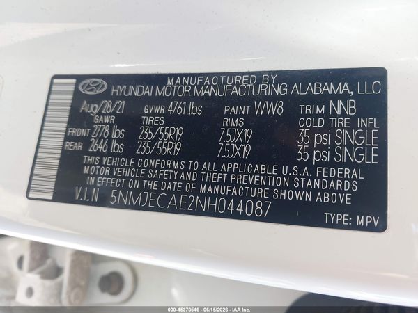 2022 HYUNDAI TUCSON LIMITED