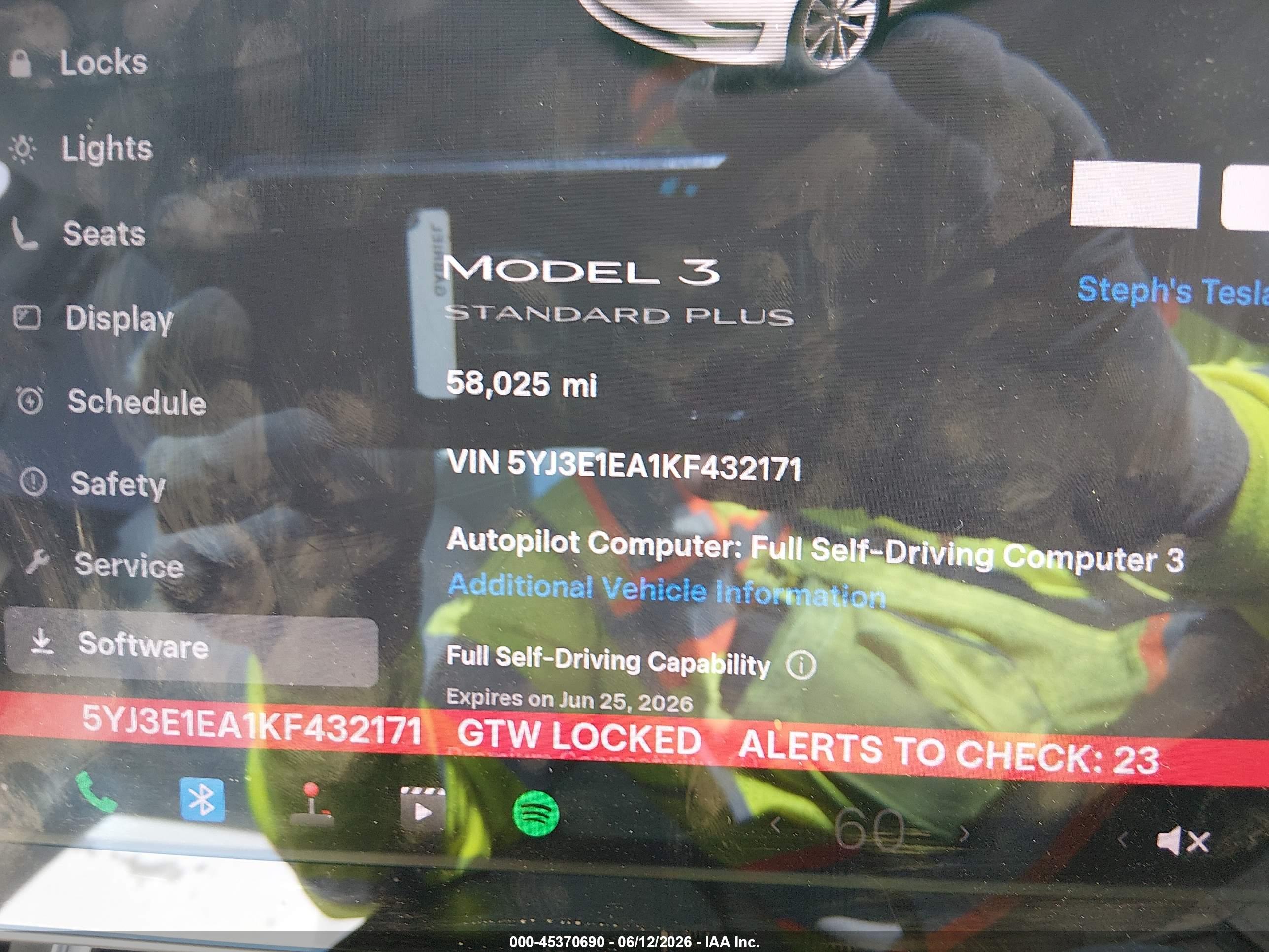 2019 TESLA MODEL 3