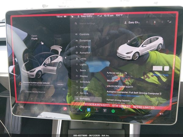 2019 TESLA MODEL 3