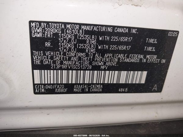 2025 TOYOTA RAV4 XLE