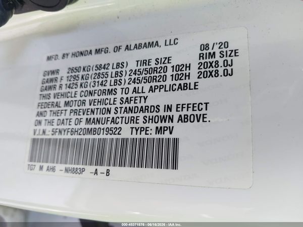 2021 HONDA PILOT AWD SPECIAL EDITION