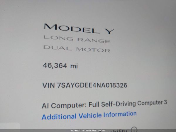 2022 TESLA MODEL Y
