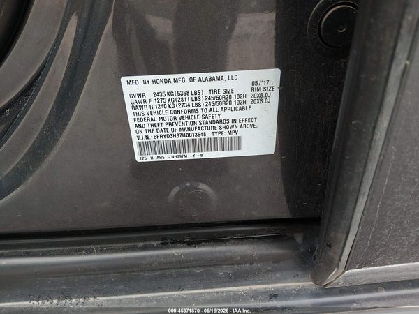 2017 ACURA MDX ADVANCE PACKAGE