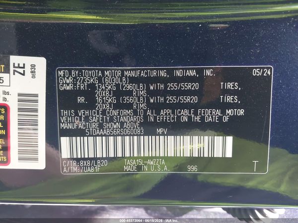 2024 TOYOTA GRAND HIGHLANDER PLATINUM