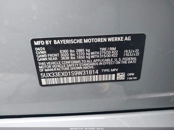 2025 BMW X6 XDRIVE40I