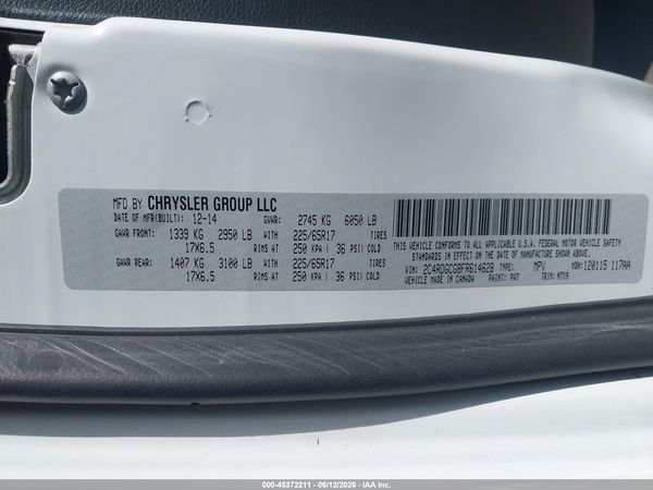 2015 DODGE GRAND CARAVAN SXT