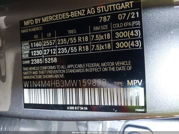 2021 MERCEDES-BENZ GLB 250 4MATIC