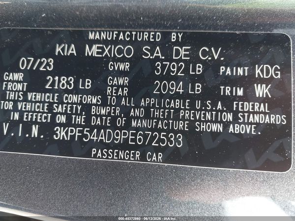 2023 KIA FORTE GT-LINE