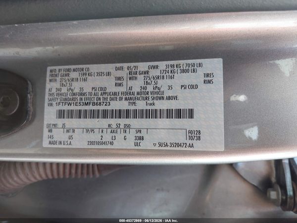2021 FORD F-150 XLT