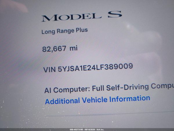 2020 TESLA MODEL S