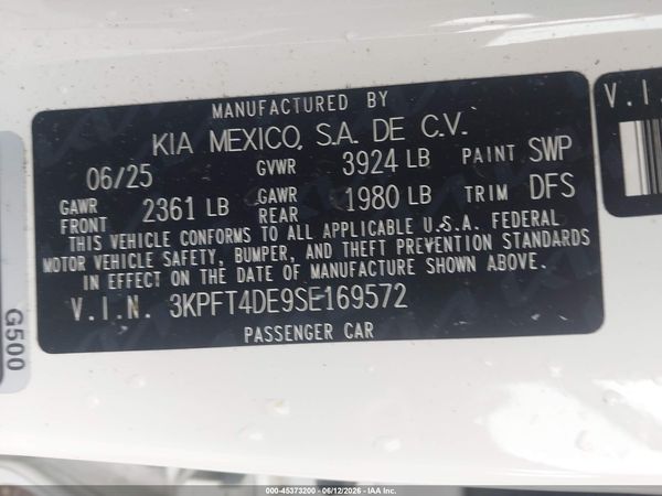 2025 KIA K4 LXS