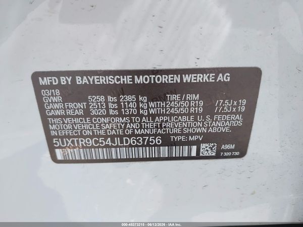 2018 BMW X3 XDRIVE30I