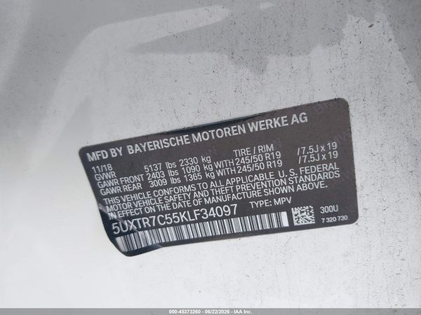 2019 BMW X3 SDRIVE30I