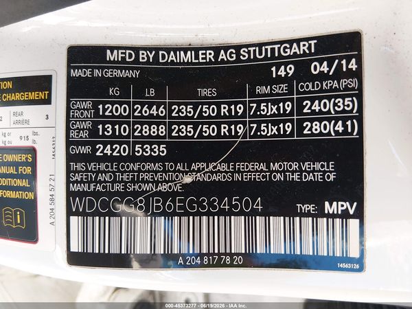 2014 MERCEDES-BENZ GLK 350 4MATIC