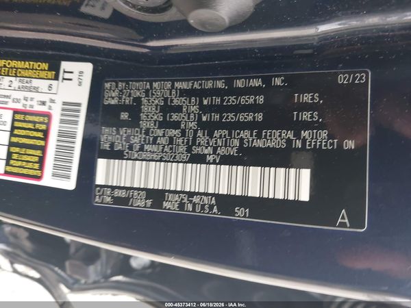 2023 TOYOTA HIGHLANDER LE