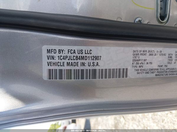 2021 JEEP CHEROKEE LATITUDE FWD