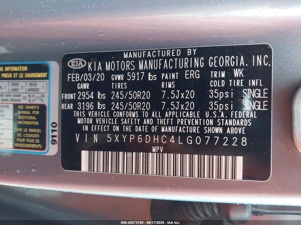 2020 KIA TELLURIDE S