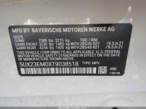 2026 BMW X7 XDRIVE40I