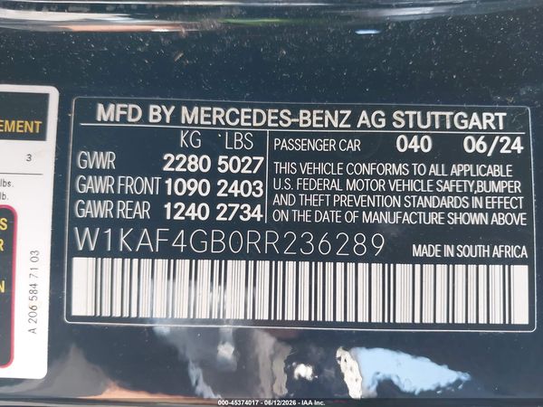 2024 MERCEDES-BENZ C 300 C300