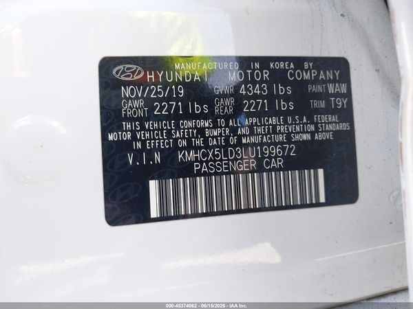 2020 HYUNDAI IONIQ PLUG-IN HYBRID LIMITED