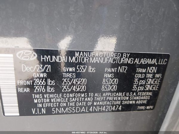 2022 HYUNDAI SANTA FE CALLIGRAPHY