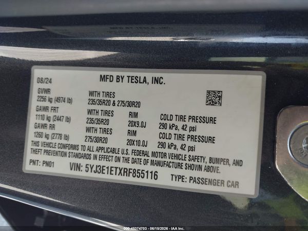 2024 TESLA MODEL 3