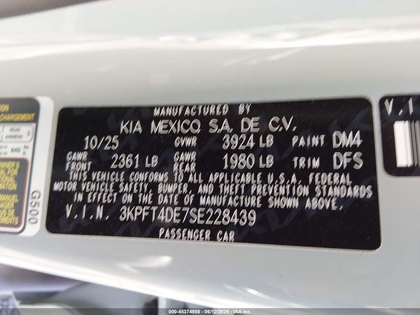 2025 KIA K4 LXS
