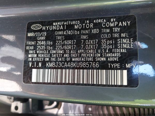 2019 HYUNDAI TUCSON VALUE
